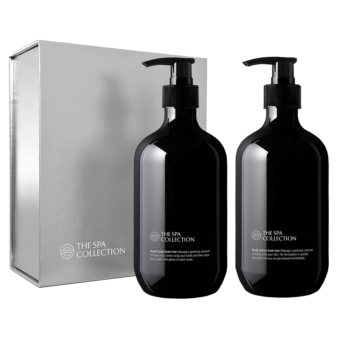 Coffret cadeau argenté pour les mains - savon et lait - 2 x 475 ml - Gum Tree